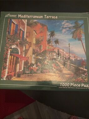 Vermont Christmas Company Mediterranean Terrace 1000-Piece Puzzle - Multicolor